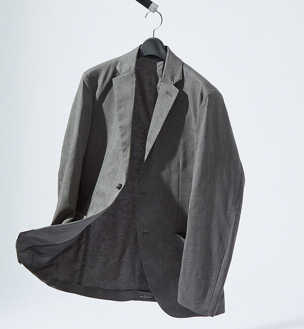 ABAHOUSE「【セットアップ対応】ソロストレッチリネン ライトジャケット / サマージャケット」|テーラードジャケット|ブラウン系その他2