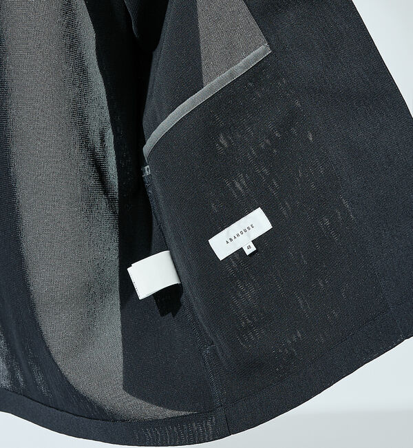 ABAHOUSE「【シアー素材】SHARIR JERSEY ラペル カーディガン / 吸水速乾 軽」|カーディガン|