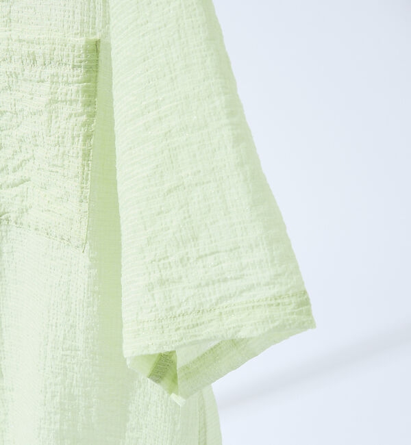 ABAHOUSE「スーパーシアー ラメドビー 半袖シャツ / オーバーサイズ」|シャツ・ブラウス|