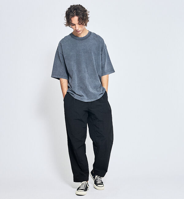 ABAHOUSE「【ヴィンテージ加工】パウダーウォッシュ 半袖Tシャツ / オーバーサイズ」|Tシャツ・カットソー|