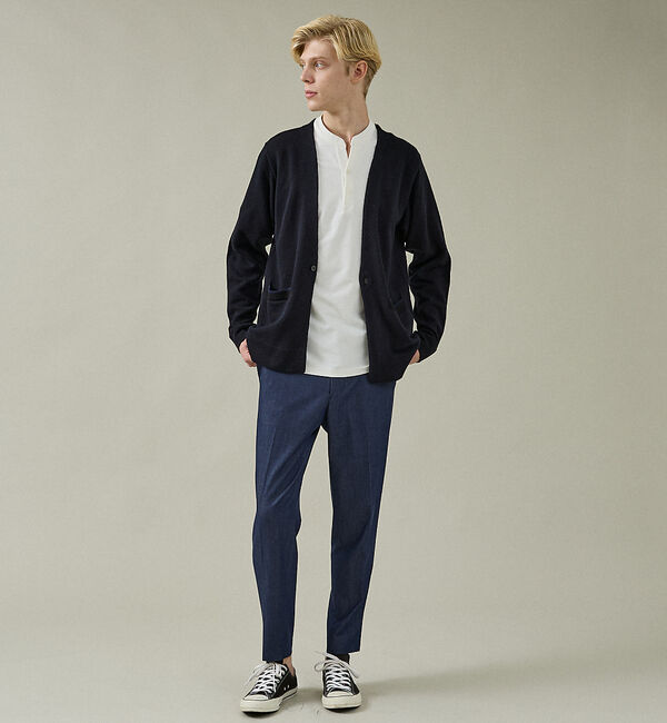 ABAHOUSE「バイアスジャガード 1ボタン カーディガン」|カーディガン|