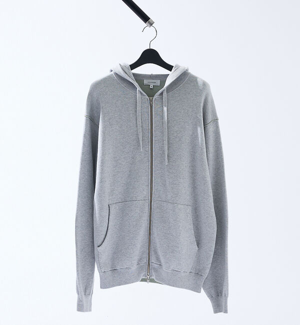 ABAHOUSE「【リバーシブルカラー】14Gコットン ニット ZIPパーカー」|パーカー|