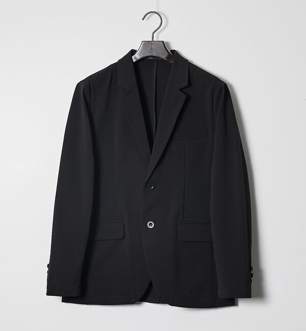 ABAHOUSE「【SMART CLOSET】ハイゲージ ポンチ ジャケット / セットアップ対応」|テーラードジャケット|ブラック