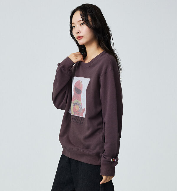 ABAHOUSE「【FRUIT OF THE LOOM】ロングスリーブ甘編み裏毛3/ELMO/ユニ」|スウェット・ジャージ|