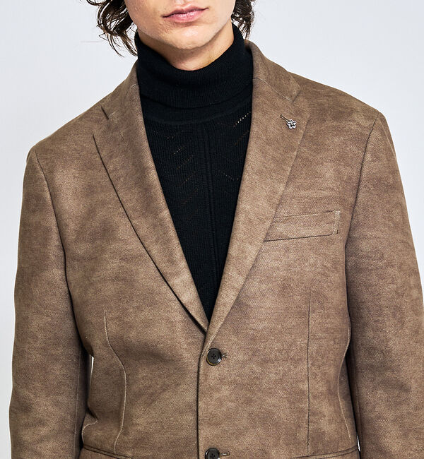 ABAHOUSE「【セットアップ対応】Down Fabric フェードスエード ジャケット / F」|テーラードジャケット|