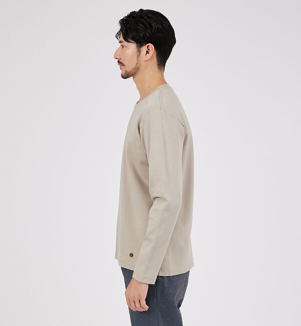 ABAHOUSE「Eco Vero ストレッチポンチ ロンT / クルーネック」|Tシャツ・カットソー|