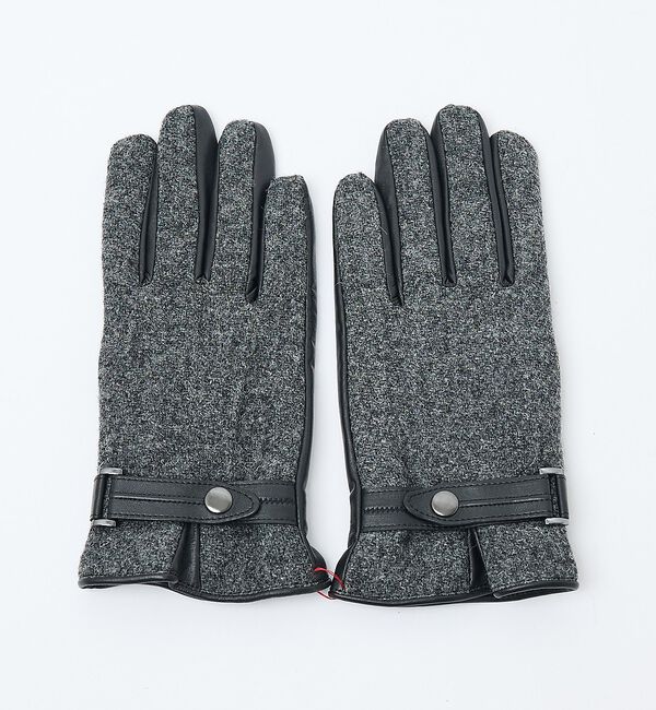 ABAHOUSE「Harris Tweed ベルト付きグローブ / タッチパネル対応」|手袋|
