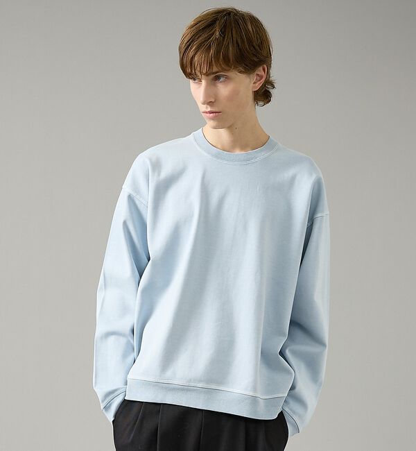 ABAHOUSE「フェード ポンチ クルーネック スウェット」|Tシャツ・カットソー|サックスブルー