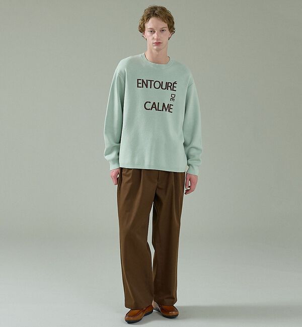 ABAHOUSE「【2026NEW】ジャガードロゴニット プルオーバー / オーバーサイズ / L」|ニット・セーター|