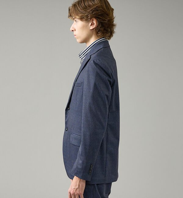 ABAHOUSE「【セットアップ対応】チェック柄 ライトポンチ ジャケット / FLEX JACK」|テーラードジャケット|