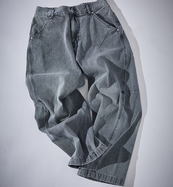 ABAHOUSE「DARTS DENIM カーブワイドデニム / ヴィンテージライク」|デニム|