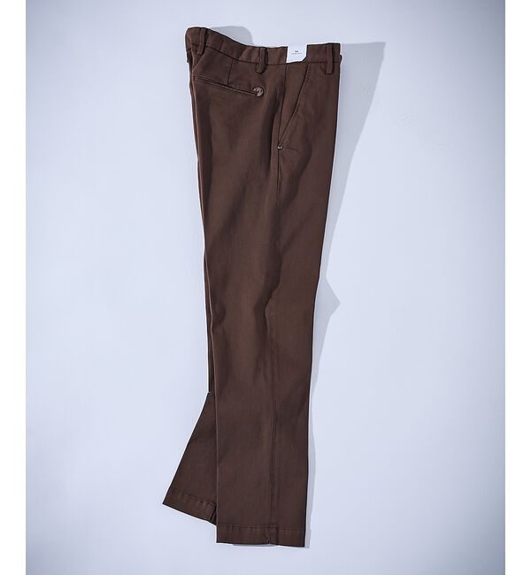 ABAHOUSE「【entre amis】スリムフィット ノープリーツ チノスラックス / 818」|チノ|ブラウン