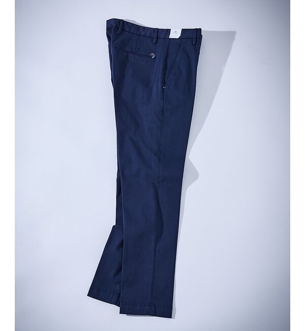 ABAHOUSE「【entre amis】スリムフィット ノープリーツ チノスラックス / 818」|チノ|ネイビー