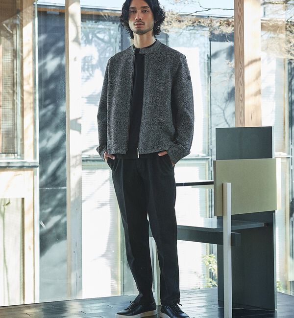 ABAHOUSE「ハイゲージニット ライダース」|ライダースジャケット|