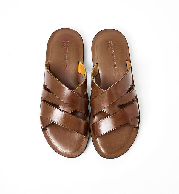 alfredoBANNISTER「【一部店舗＋WEB限定】クロスレザー アクセント サンダル」|サンダル|