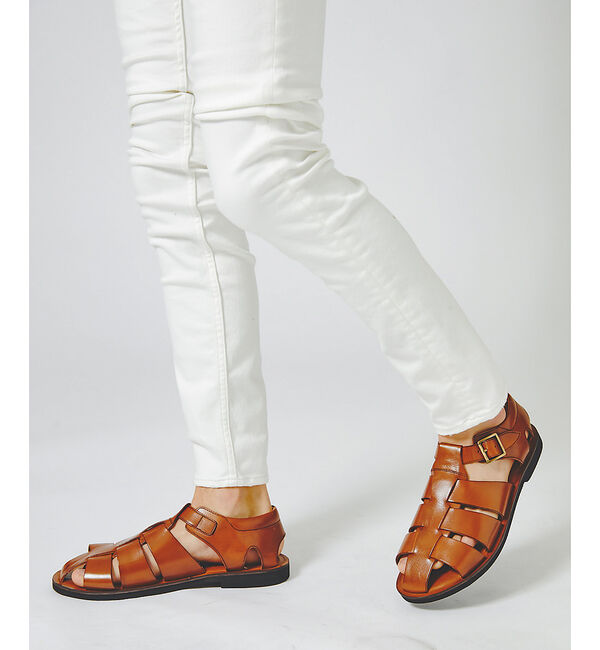 alfredoBANNISTER「オールレザーグルカサンダル」|サンダル|キャメル