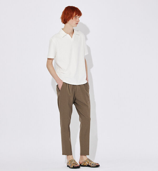 alfredoBANNISTER「【WRAP SHOES】レザー サイドキャビティ ボタニカル柄 スライドサンダル」|サンダル|