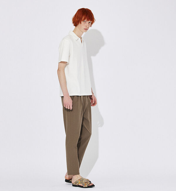 alfredoBANNISTER「【WRAP SHOES】レザー サイドキャビティ ボタニカル柄 スライドサンダル」|サンダル|