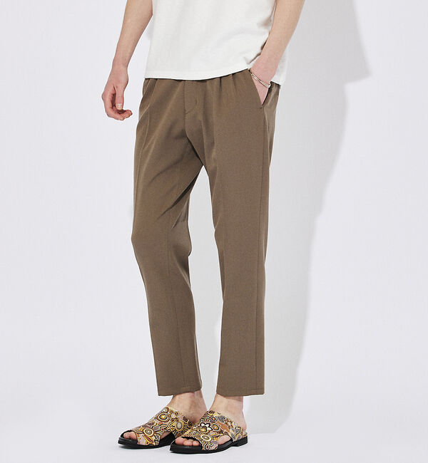 alfredoBANNISTER「【WRAP SHOES】レザー サイドキャビティ ボタニカル柄 スライドサンダル」|サンダル|