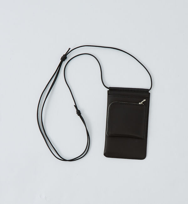 alfredoBANNISTER「スモールレザー コンパクト ポシェット」|ショルダー・メッセンジャー|ブラック