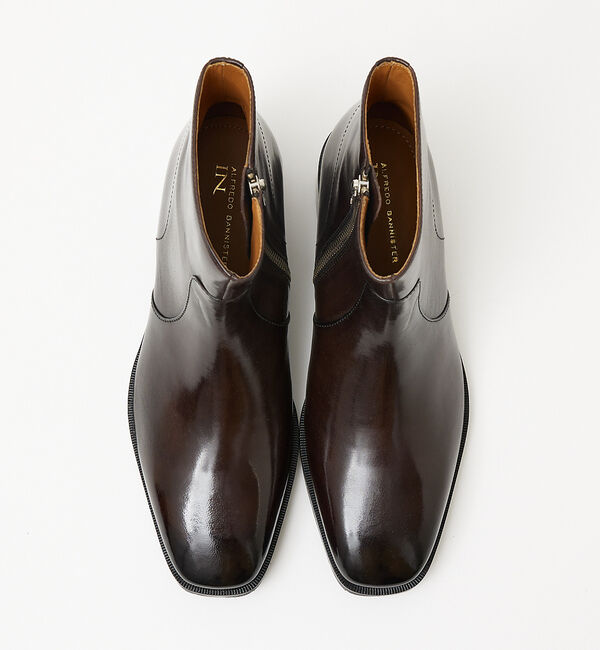 alfredoBANNISTER「スクエア サイドジップ ブーツ」|ショートブーツ|