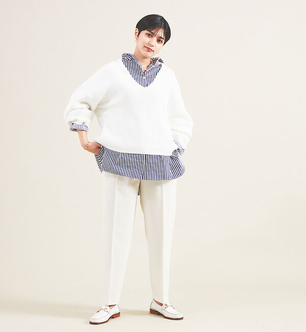 Rouge vif「片畦2WAYローゲージニット」|ニット・セーター|