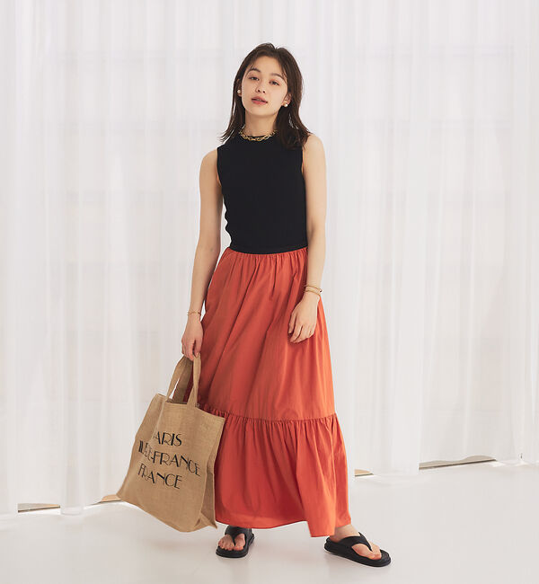Rouge vif「【セットアップ対応】ギャザーティアードスカート」|スカート|