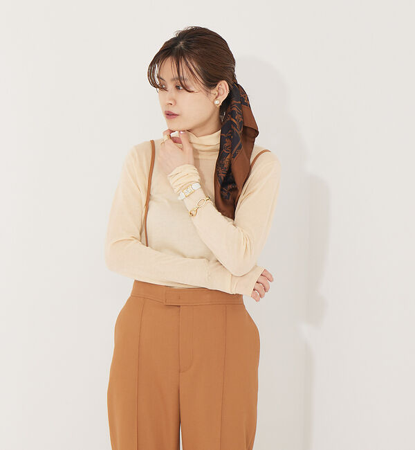 Rouge vif「ウール混タートルネックニットプルオーバー」|ニット・セーター|