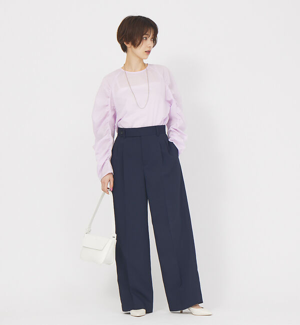 Rouge vif「スリーブギャザーブラウス」|シャツ・ブラウス|