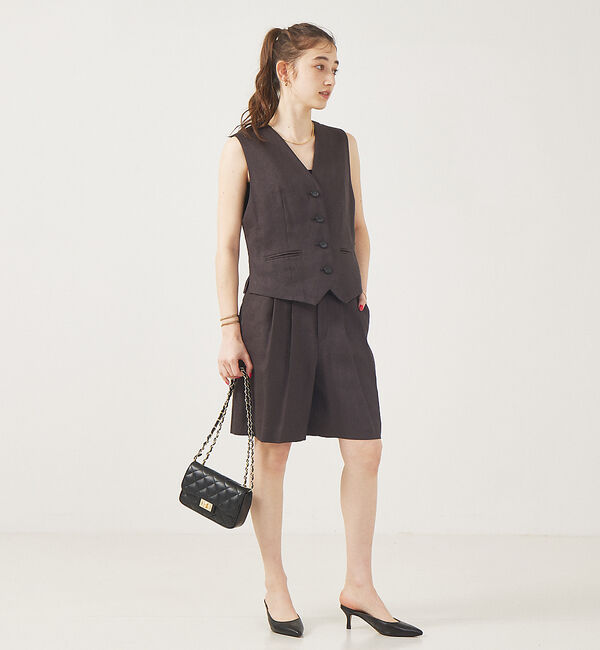 Rouge vif「【セットアップ対応】セットアップテーラードベスト」|ベスト・ジレ|