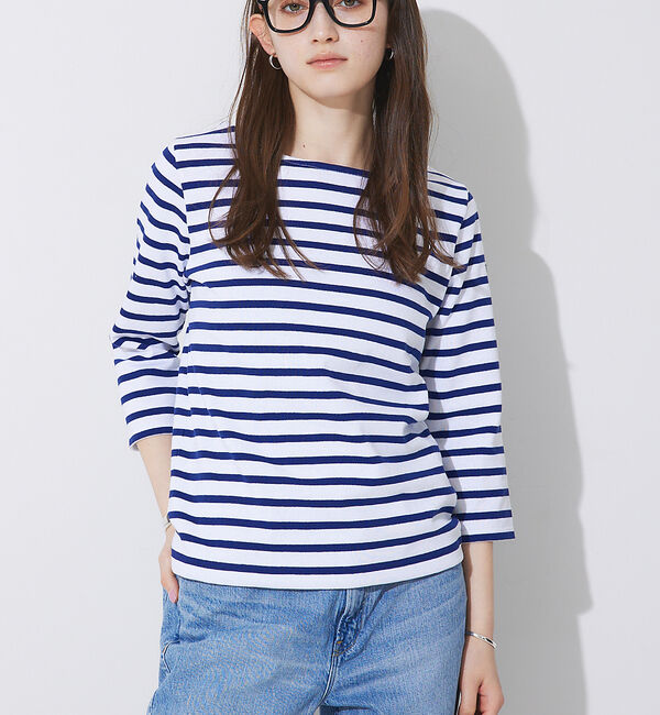 Rouge vif「【CHANTE CLAIR/シャントクレール】ボーダーロンT」|Tシャツ・カットソー|ブルー