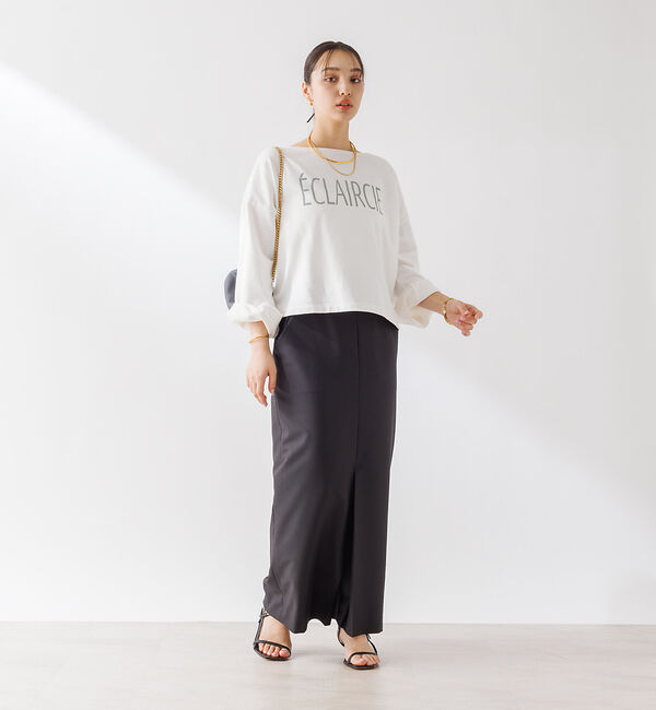 Rouge vif「ショート丈 ロゴミニ裏毛ロンT」|Tシャツ・カットソー|