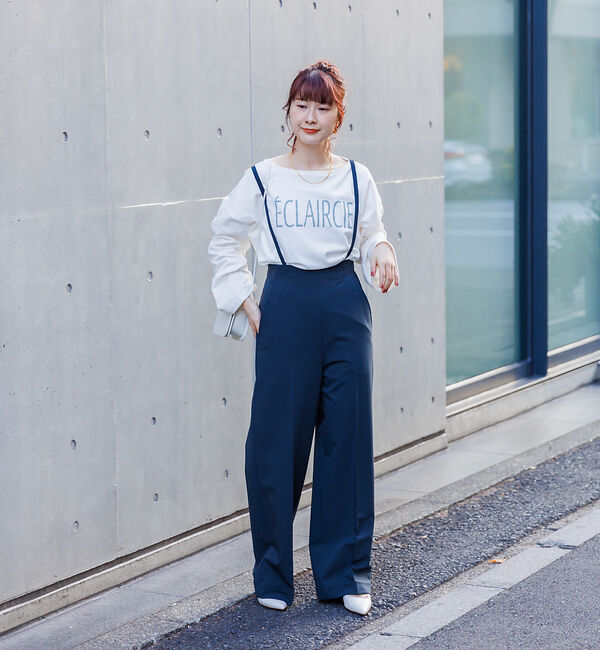 Rouge vif「ハイウエストサスペンダーワイドパンツ」|その他|