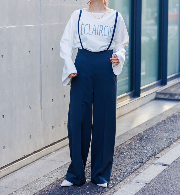 Rouge vif「ハイウエストサスペンダーワイドパンツ」|その他|