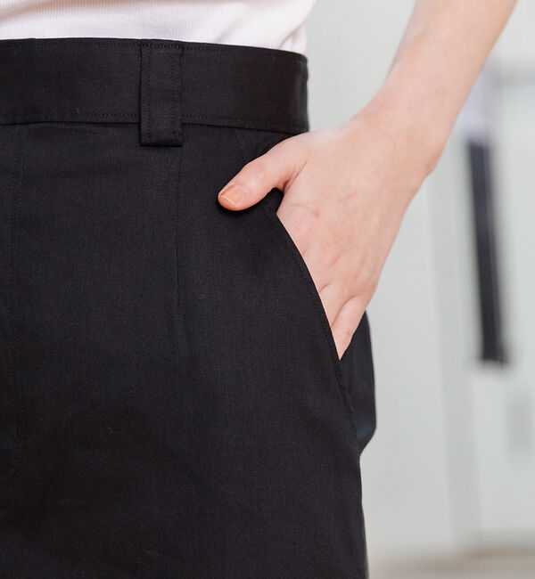 Rouge vif「麻混サイドスリットタイトスカート」|スカート|