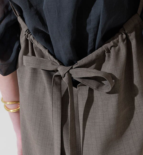 Rouge vif「リネンライクストレッチサロペット」|オールインワン|