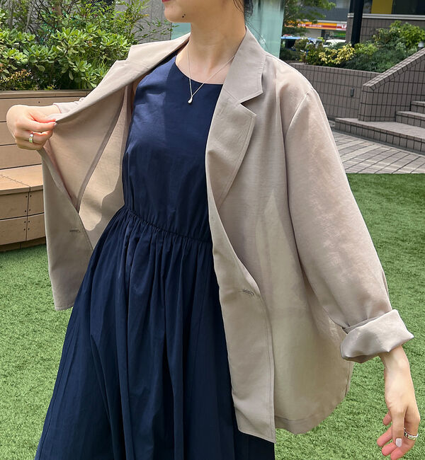 Rouge vif「ボイルエアリーシアーシャツジャケット」|テーラードジャケット|