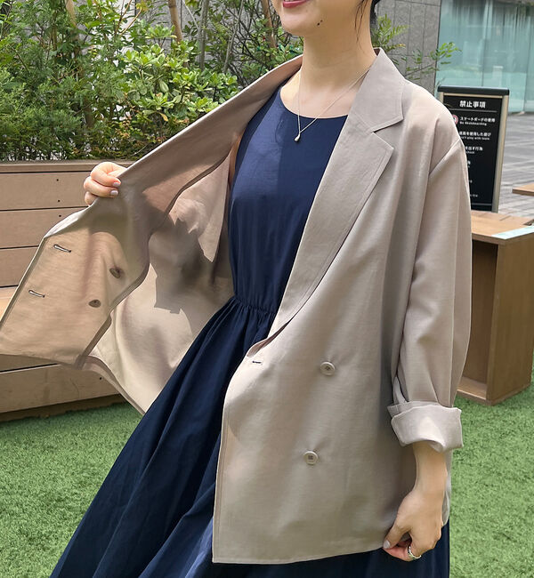 Rouge vif「ボイルエアリーシアーシャツジャケット」|テーラードジャケット|