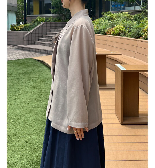 Rouge vif「ボイルエアリーシアーシャツジャケット」|テーラードジャケット|