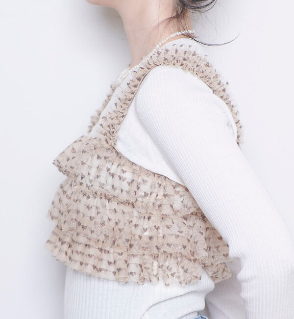 Rouge vif「スター＆ハート柄チュールフリルビスチェ」|シャツ・ブラウス|