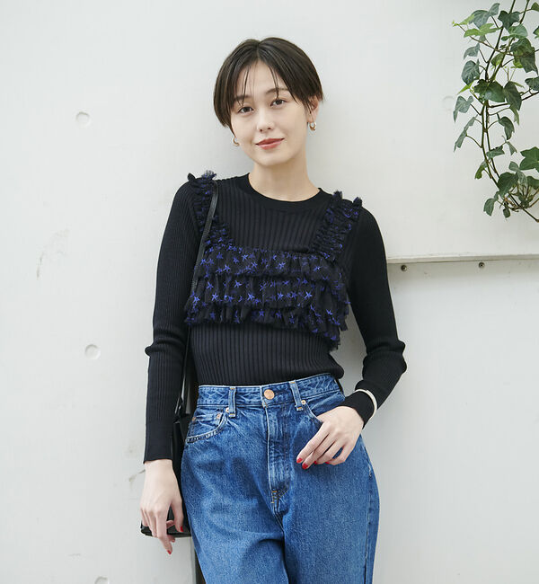 Rouge vif「スター＆ハート柄チュールフリルビスチェ」|シャツ・ブラウス|