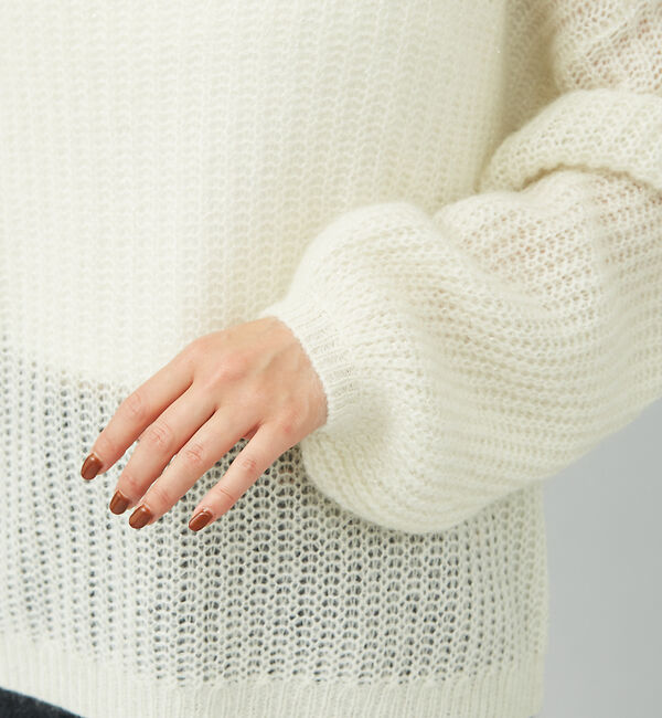 Rouge vif「ラメモヘアシアーパフプルオーバー」|ニット・セーター|