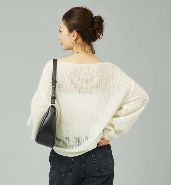 Rouge vif「ラメモヘアシアーパフプルオーバー」|ニット・セーター|