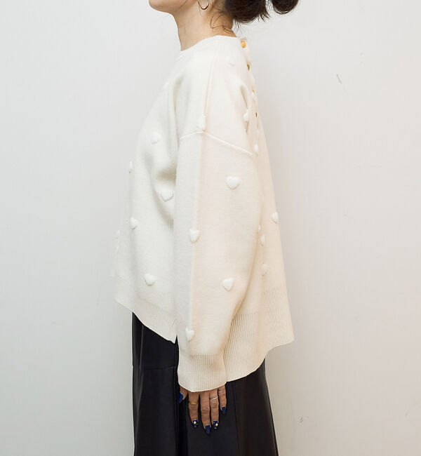 Rouge vif「【新色登場】ハートジャガードニットプルオーバー」|ニット・セーター|