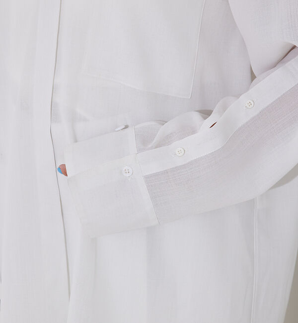 Rouge vif「【セットアップ対応】シアースリットスリーブボイルシャツ」|シャツ・ブラウス|