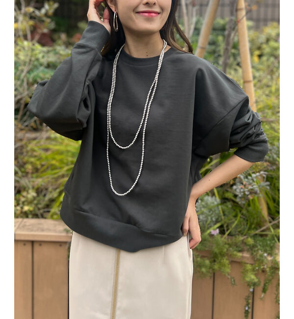 Rouge vif「【MICA&DEAL /マイカアンドディール】ルーズスリーブスウェット」|スウェット・ジャージ|