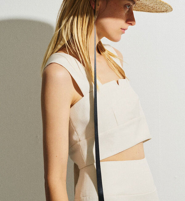 Rouge vif「【セットアップ対応】ビスチェリボンブラウス」|シャツ・ブラウス|アイボリー