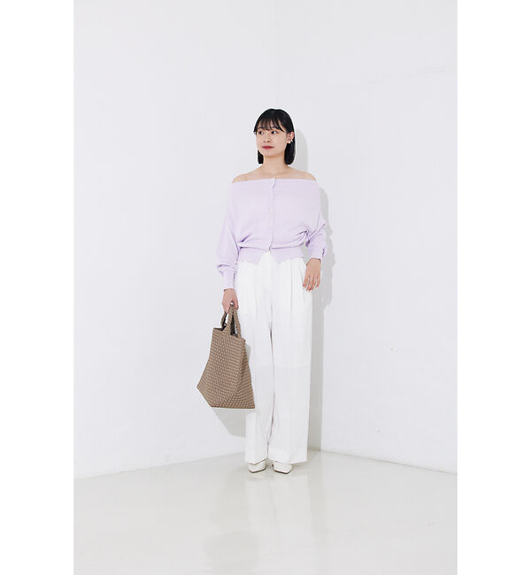 Rouge vif「オフショルダー2WAYカーディガン」|カーディガン|