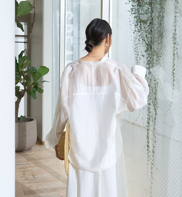 Rouge vif「ポケット付きシアーシャツ」|シャツ・ブラウス|