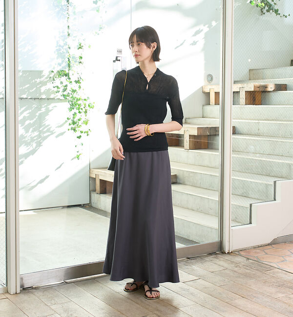 Rouge vif「両畦スリットシアーニットプルオーバー」|ニット・セーター|